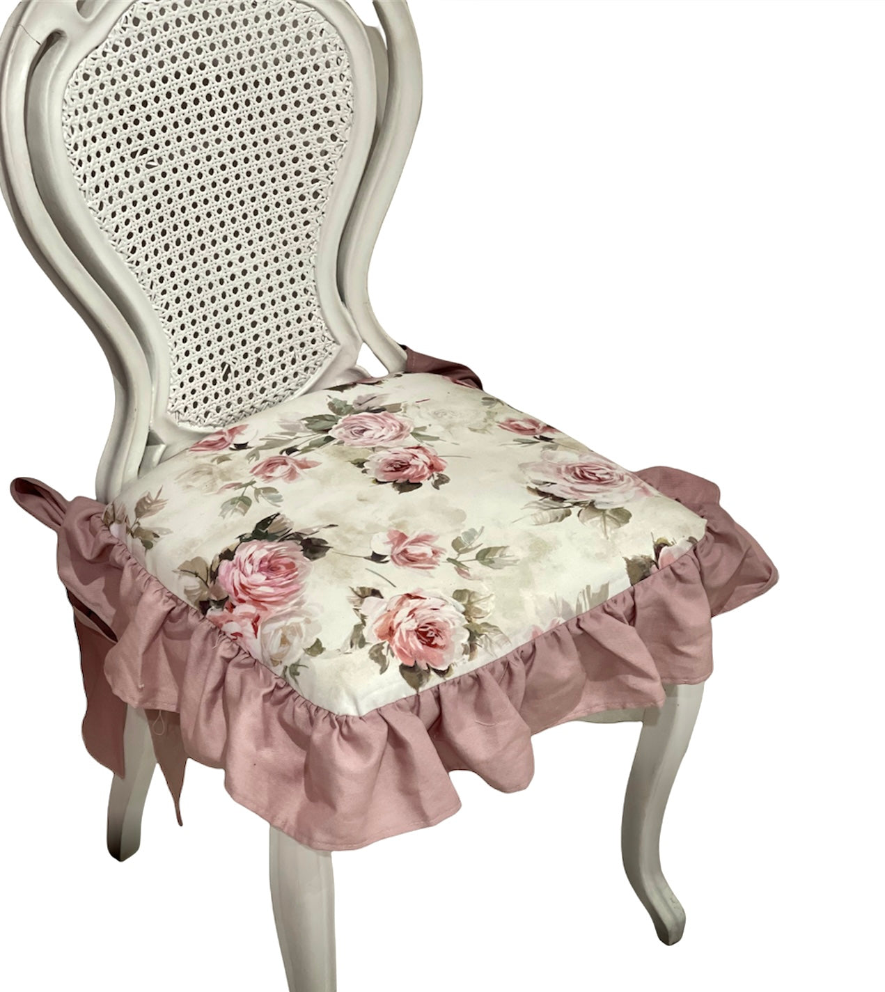 Cuscino per sedia con rose e pizzo armonia